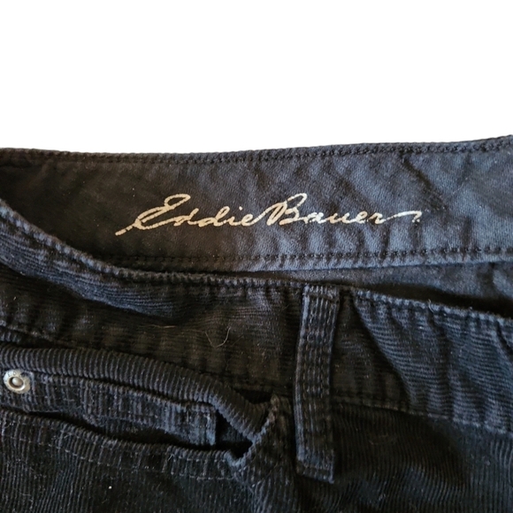Eddie Bauer Black Modern Slim Straight Corduroy Pants - Picture 3 of 8
